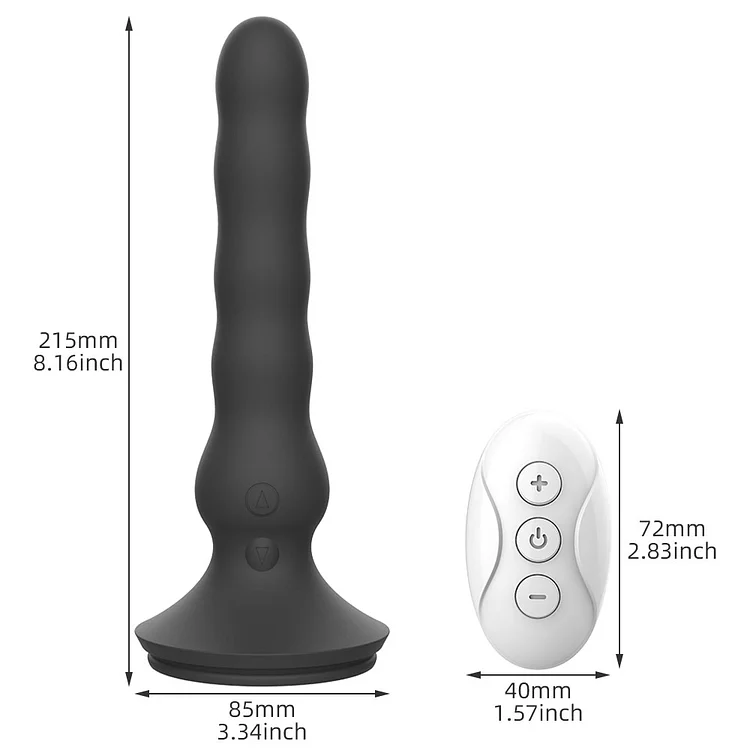 10 Frequency Peristaltic Vibrator Anal Plug Butt Plug Prostate Massager With Suction Cup Remote Control
