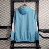 2023/2024 Manchester City Windbreaker Blue And White Jersey 