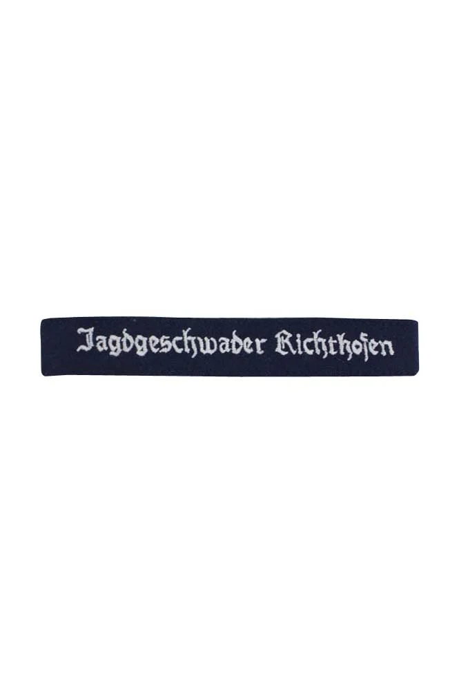   Luftwaffe Jagdgeschwader Richthofen EM Cuff Title German-Uniform