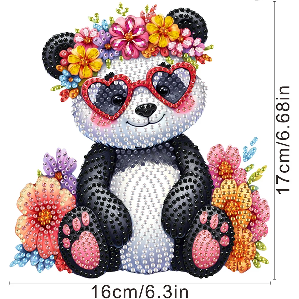 5D DIY Acrylic Animal Panda Shaking Head Diamond Painting Desktop Decorations 
