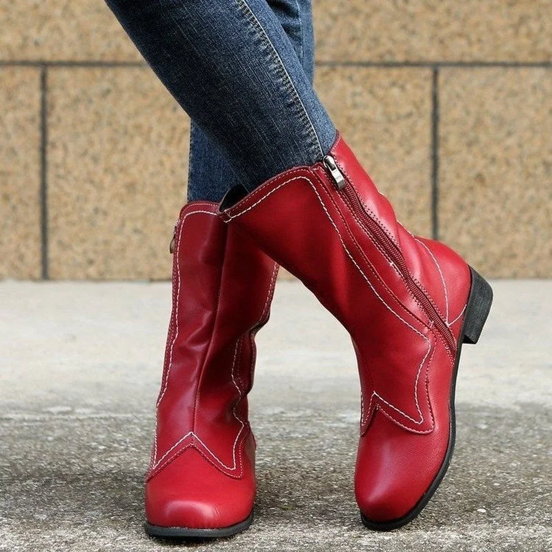 2021 winter women's boots side zipper large size comfortable boots high tube round toe rubber women's shoes botines mujer