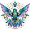 Bird DIY Special Shape Double sided Print Clear Diamond Art Kit Wooden Framed Diamond Painting Kit(22x22cm)