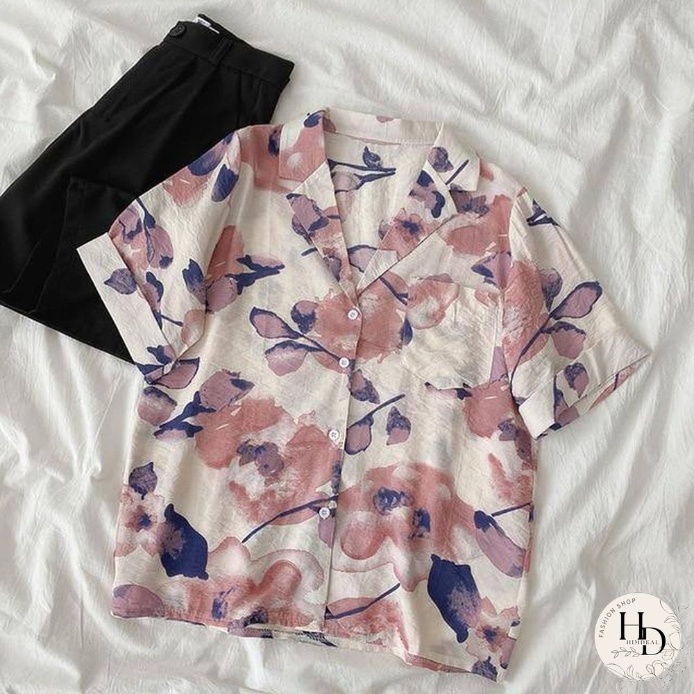 Casual Basic Short Sleeve Blouse Women V-neck Loose Office Formal Shirt Female Fashion Blue Yellow Cardigan Tops