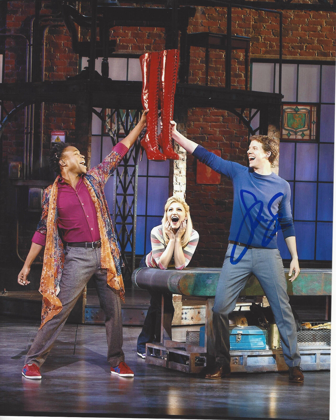 STARK SANDS SIGNED AUTHENTIC 8X10 Photo Poster painting w/COA BROADWAY STAR KINKY BOOTS ACTOR