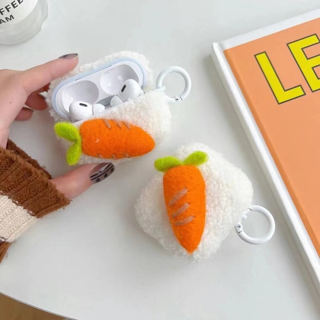Plush Carrot AirPods Case