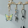 6Pcs DIY Dragonfly Butterfly Acrylic Double Sided Diamond Painting Keychains