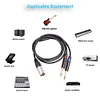 Professional Male 3pin XLR To Dual 6.35mm Male TS Mono Plug Cable Accessories