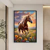 Flowers And Horses - 11CT Stamped Cross Stitch 40*60cm/15.75*23.62in