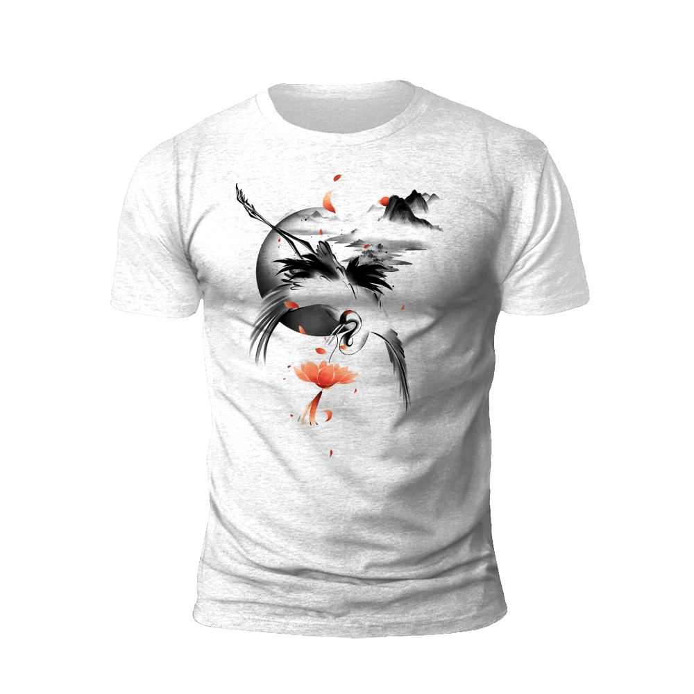 Crane and Lotus T-Shirt