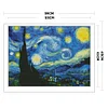 11CT Van Gogh'S Starry Sky - Stamped Cross Stitch 59*45cm/23.23*17.72in(Brand)