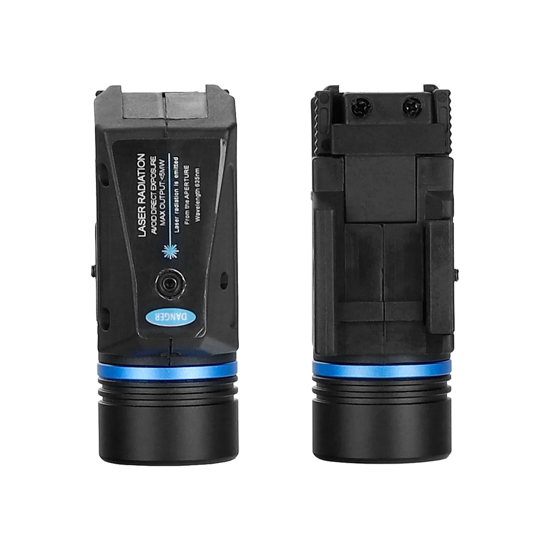 ohhunt® Mini Flashlight Blue Laser White LED Flashlight Combo with 20mm Picatinny Rail Mount Weapon Torch Light