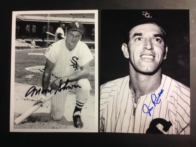 Vintage Chicago White Sox Signed Picture lot(7)Rivera,Skowron,Pierce,Martin