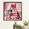Lettre Disney Mickey Minnie-Complète Rond Diamant Peinture-40*40CM