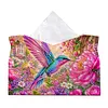 DIY Diamond Art Tissue Box Holder Bird PULeather Diamond Art Desktop Organizer Resin Rhinestone Storage Organizers Gem Art Home Office Decor Craft Gift for Women