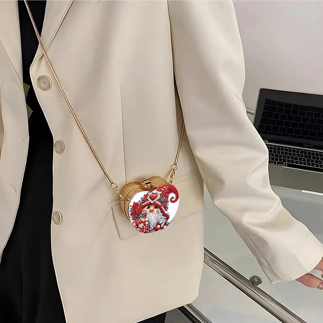 Goblin DIY Acrylic Love Art Diamond Painting Coin Purse w/ Chain for Women Girl