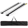 [US Local Warehouse] 8 Feet Retractable Wheelchair Ramp 94x7.4inch Handicap Ramp 661LBS Capacity Wheel Chair Ramps for Home Entry Steps Stairs Doorways