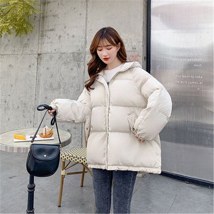 New Short Winter Jacket Women Warm Hooded Down Cotton Jacket Parkas Female Casual Loose Outwear Korean Cotton-padded Winter Coat - BlackFridayBuys