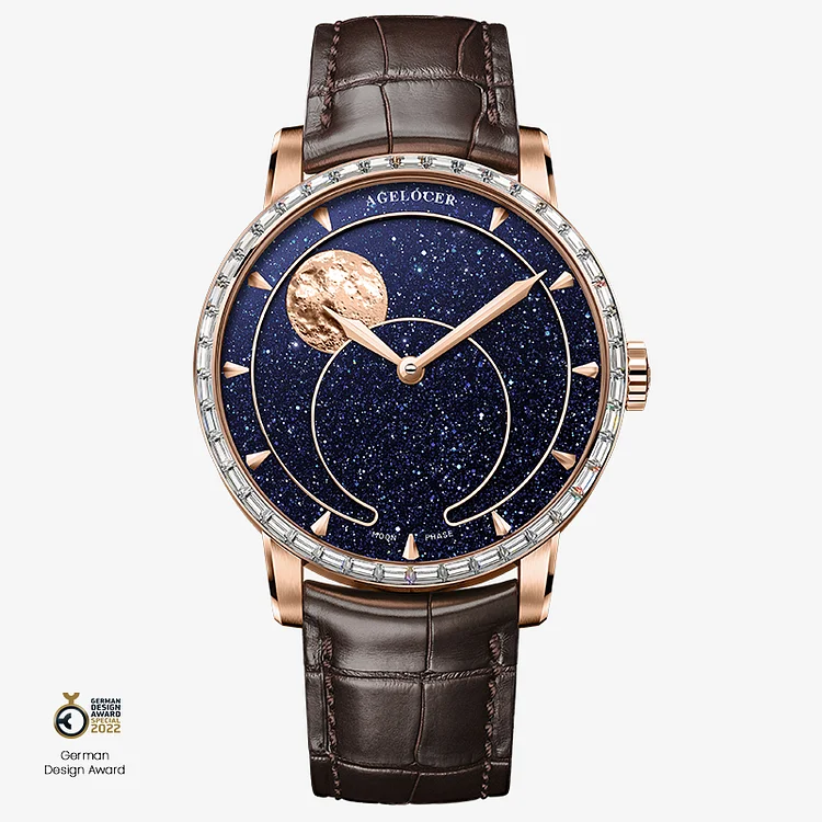 Agelocer Astronomer Men's Automatic Mechanical Moonphase - Natural