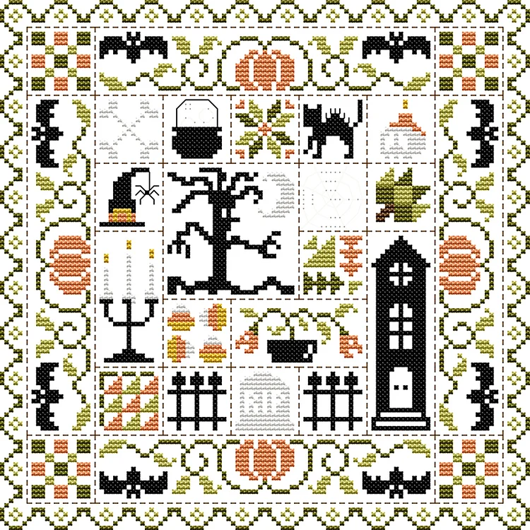 Spooky Stitches 2nd Edition  Full Color Counted Cross Stitch