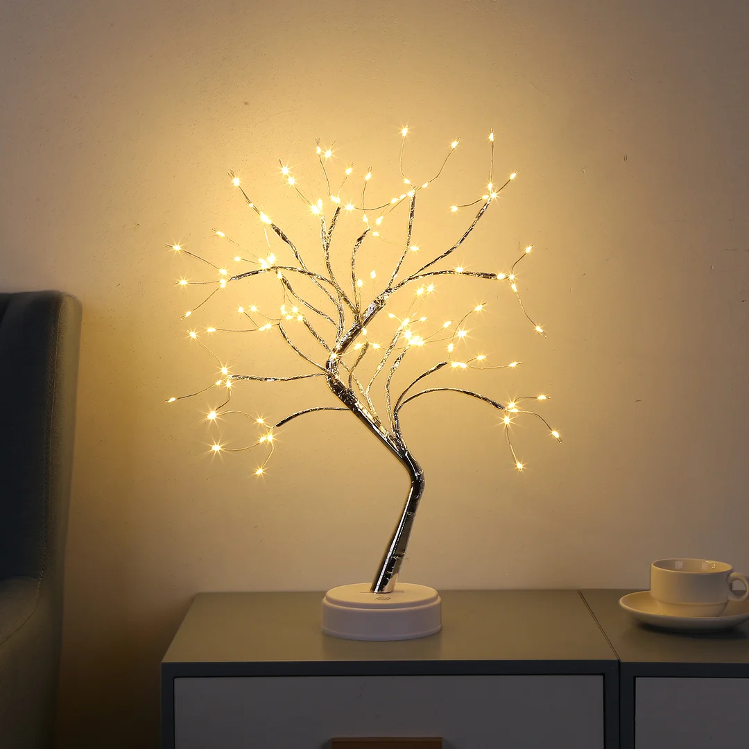 20 inch Tabletop Bonsai Tree Light, 108 LED Copper Wire Lamp (Warm White)