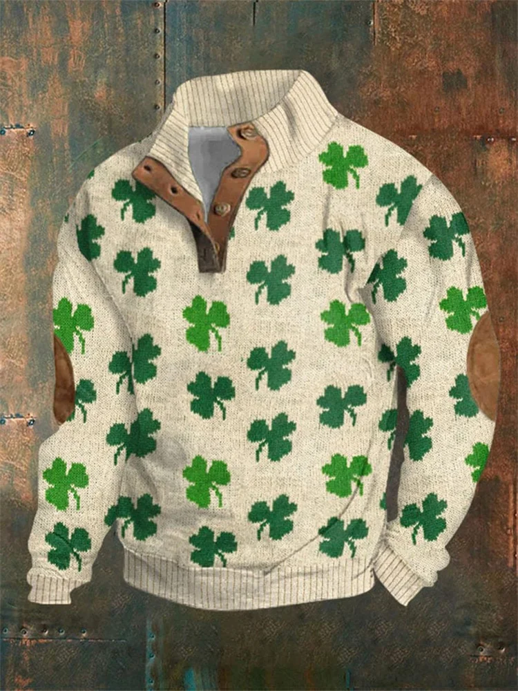 Wearshes Men's St Patricks Day Art Print Casual Top