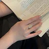 French vintage handcrafted light luxury fashion sparkling adjustable ring