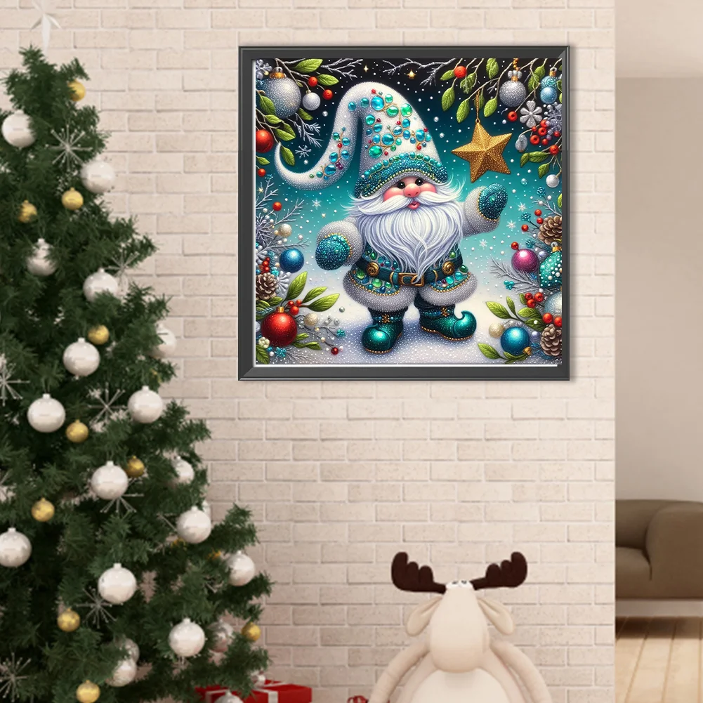 Diamond Painting - Full Round Drill - Christmas Gnome(Canvas|40*40cm)