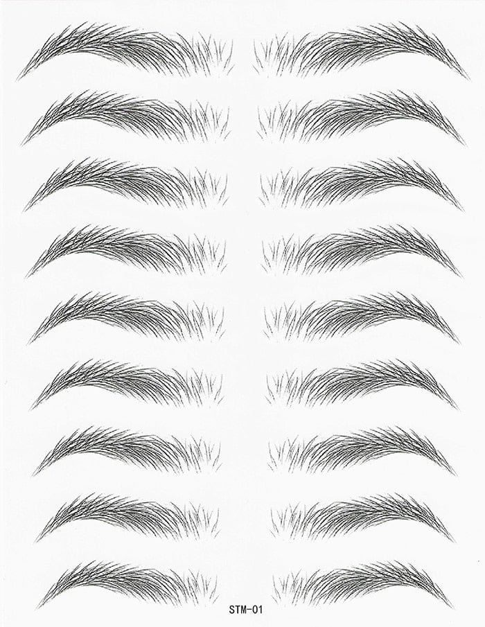 Magic False Eyebrows 4D Hair-like Eyebrow Tattoo Sticker Waterproof Lasting Makeup Water-based Eye Brow Stickers Cosmetics 513