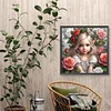 Cute Girl-Full Round Diamond Painting(40x40cm)