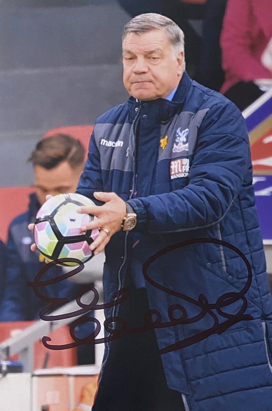 Sam Allardyce Genuine Hand Crystal Palace 6X4 Photo Poster painting