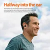 Bluetooth-Compatible Clip-On Sports Headphones Noise Reduction Single Ear Headphones Clip-On Open-Ear Earphones for Fitness Running Workout