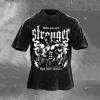 Retro Gym Make Yourself Stronger Acid Washed T-shirt by Inlyline