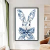 (Stamped/Counted) Blue And White Porcelain-Rabbit-11CT Cross Stitch 40*60cm/15.75*23.62in (Big Size)