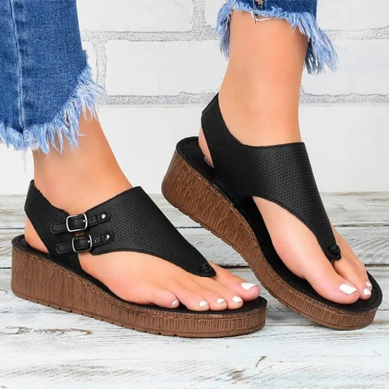 Women Sandals Wedge Heels Sandals Summer Shoes For Women Plus Size Platform Chaussure Femme Casual Wedges Shoes Women Flip Flops