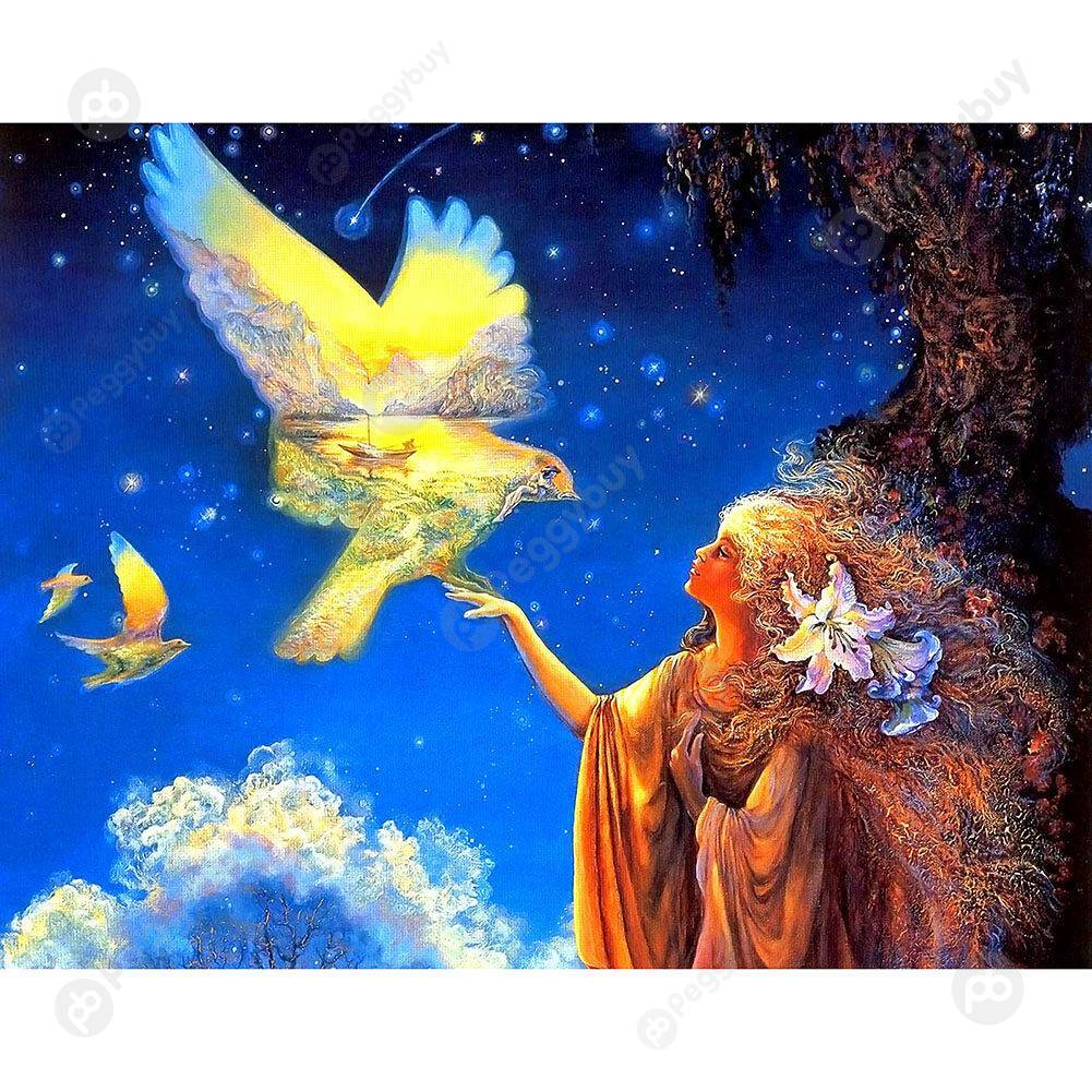 

1000pcs DIY Girl and Pigeon Jigsaw Puzzle Children Adults Picture Toys Gift, 501 Original