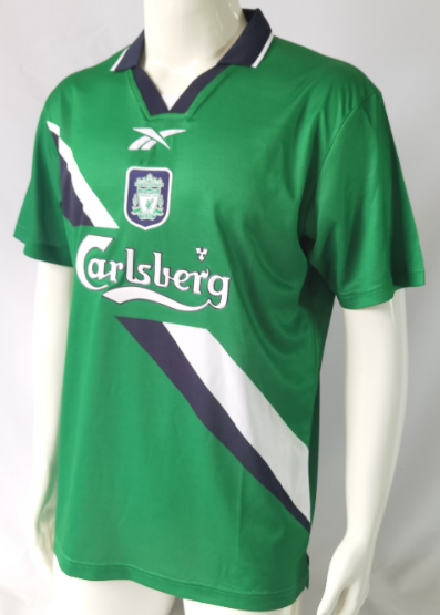 Retro 1999-2000 Liverpool Green Football Shirt Thai Quality
