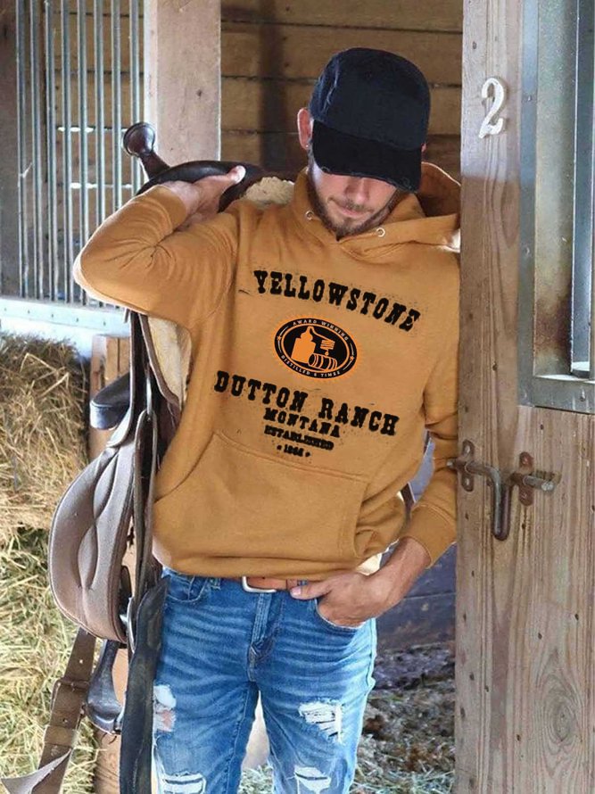 Men's Yellowstone Print Hoodie