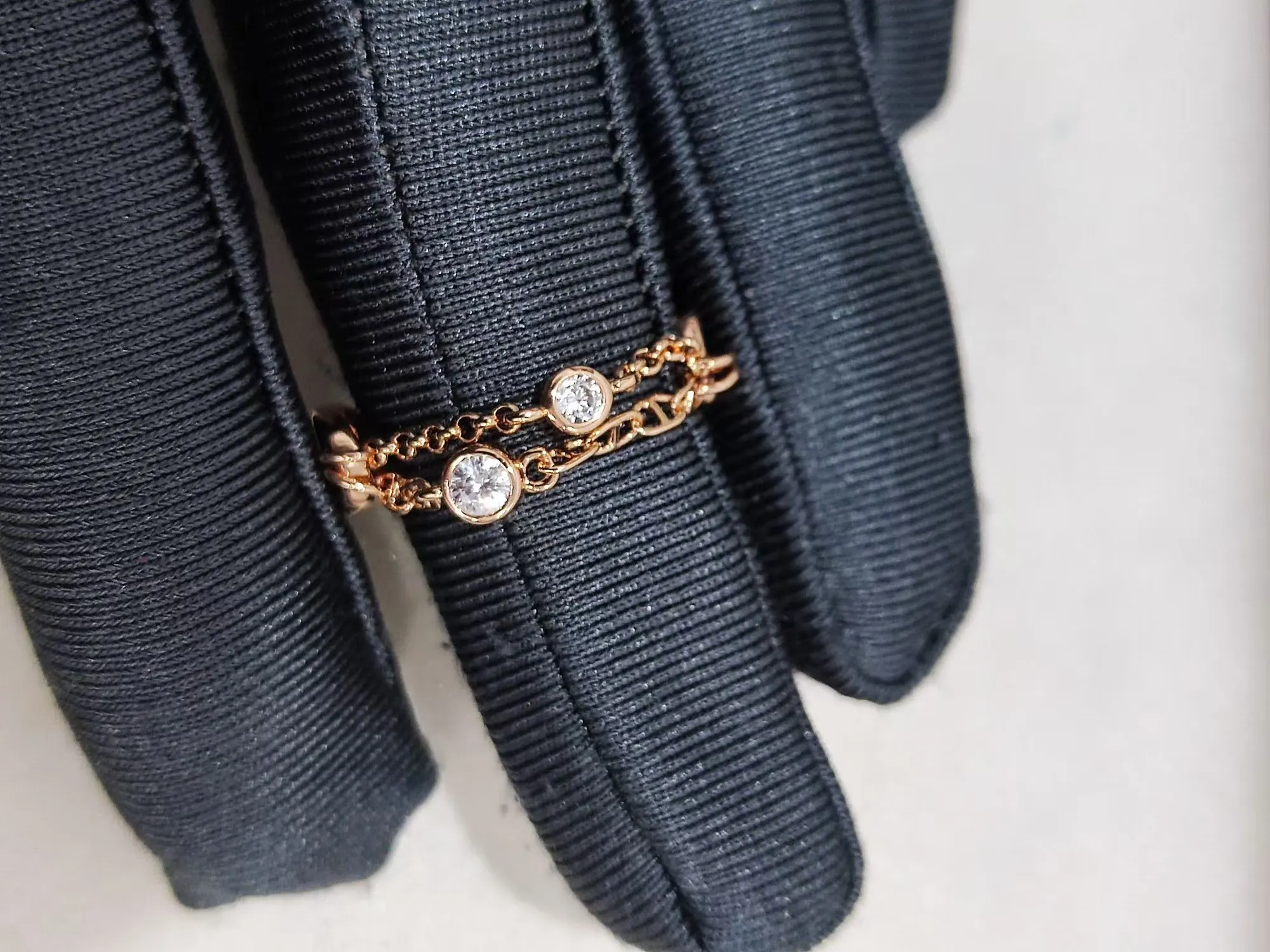 Hermes Chaine D'ancre Enchainee Ring