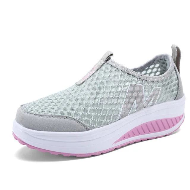 Women's Shoes Casual Breathable Sport Fashion Shoes Walking Flats Height Increasing Women Loafers