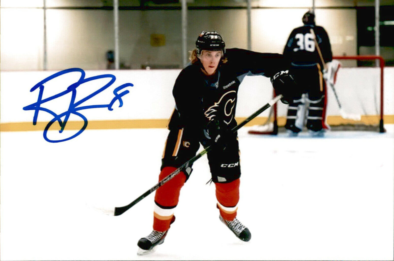 Riley Bruce SIGNED autographed 4x6 Photo Poster painting CALGARY FLAMES