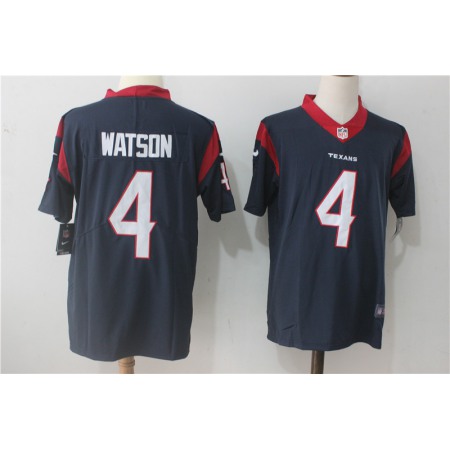 Men's  Houston Texans #4 Deshaun Watson Navy Blue Team Color Stitched NFL Vapor Untouchable Limited Jersey