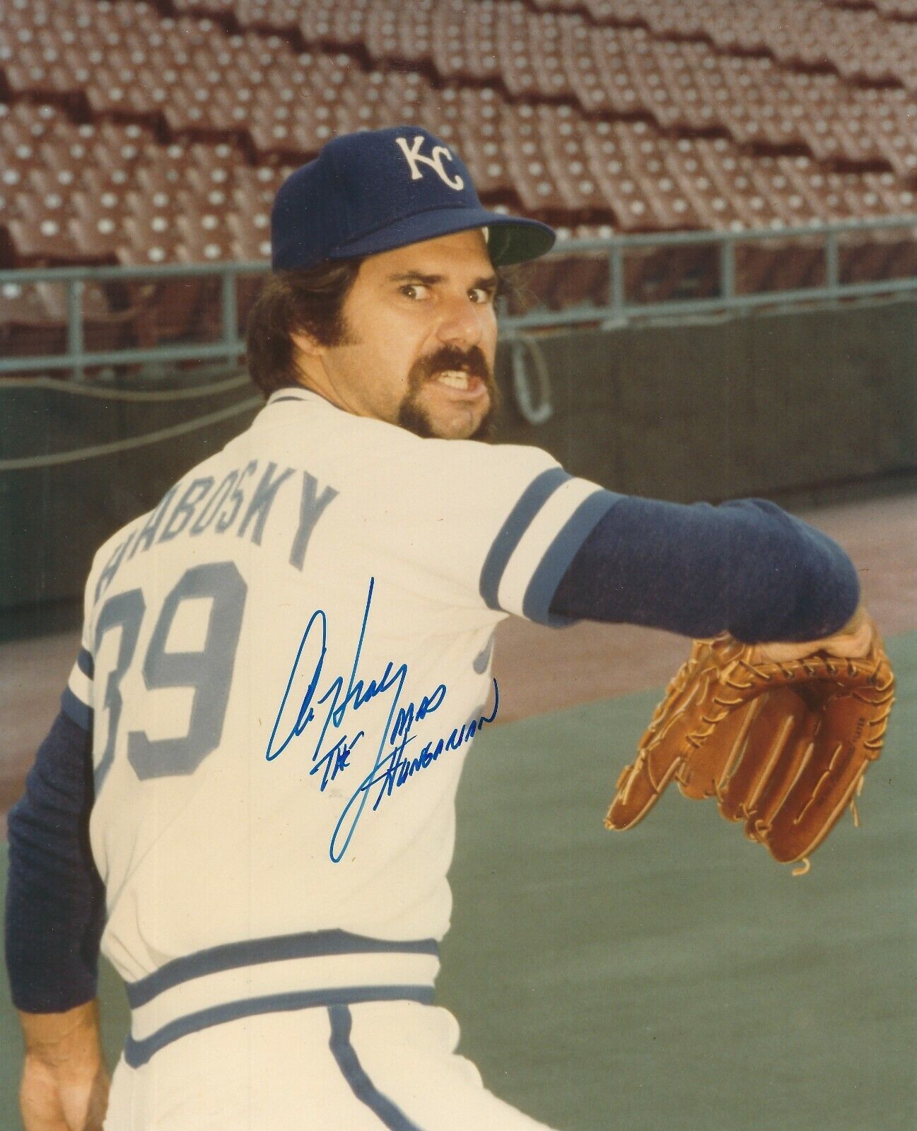 Signed 8x10 AL HRABOSKY Kansas City Royals Autographed Photo Poster painting - COA