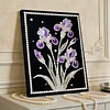 DIY Pearl Painting Iris with Frame for Home Wall Decor(30x40cm)