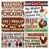 6pcs -  Chicken  - Vintage Metal Signs(8*12Inch) - Chicken