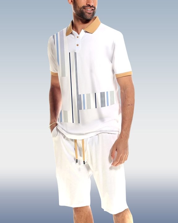 Men's POLO Shirt 2 Piece Shorts Set