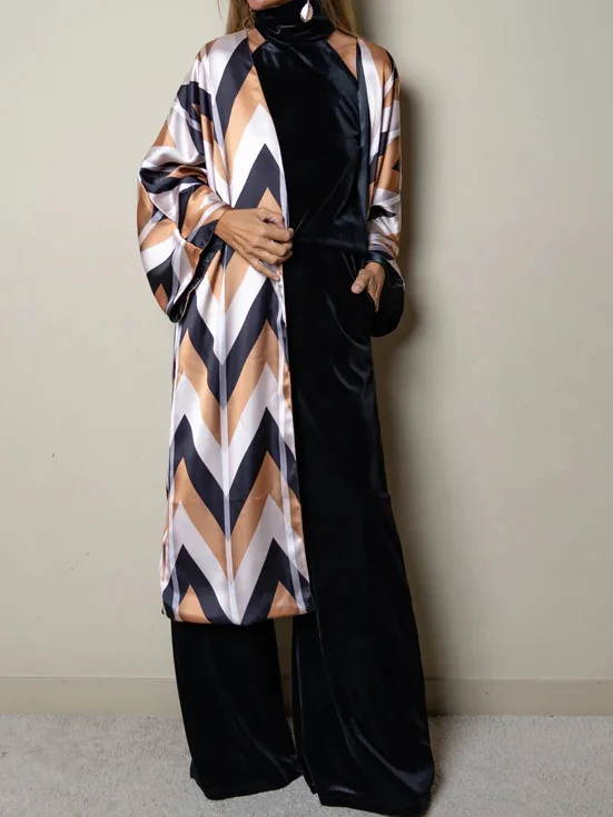 Graphic Print Slik Outwear
