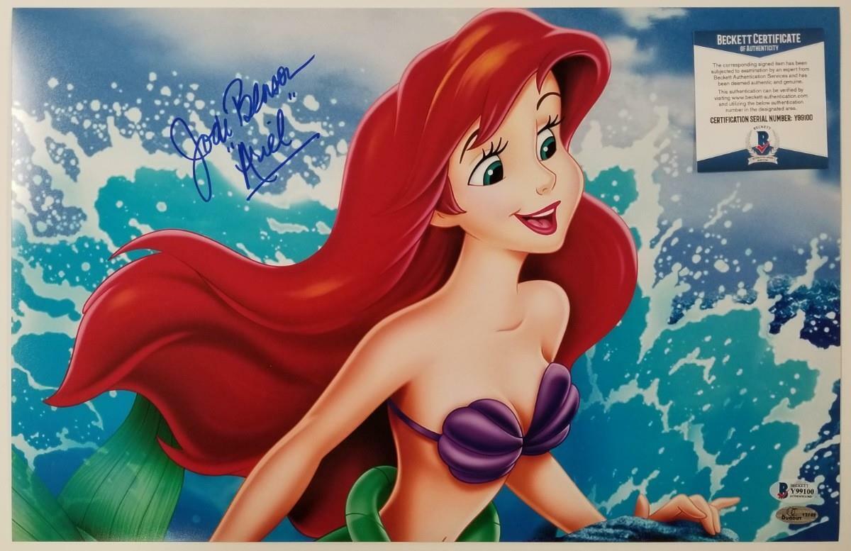 Jodi Benson signed Little Mermaid 11x17 Photo Poster painting 2 Ariel Autograph ~Beckett BAS COA