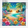 (Box Packaging)Diamond Painting-DIY Crystal Rhinestone Beach Vacation