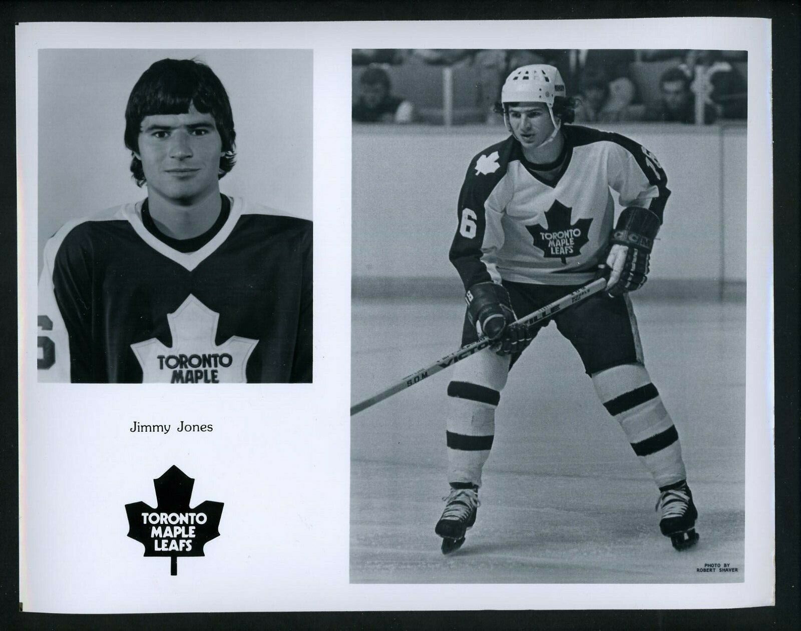 Jimmy Jones circa 1970's team issued Press Photo Poster painting Toronto Maple Leafs