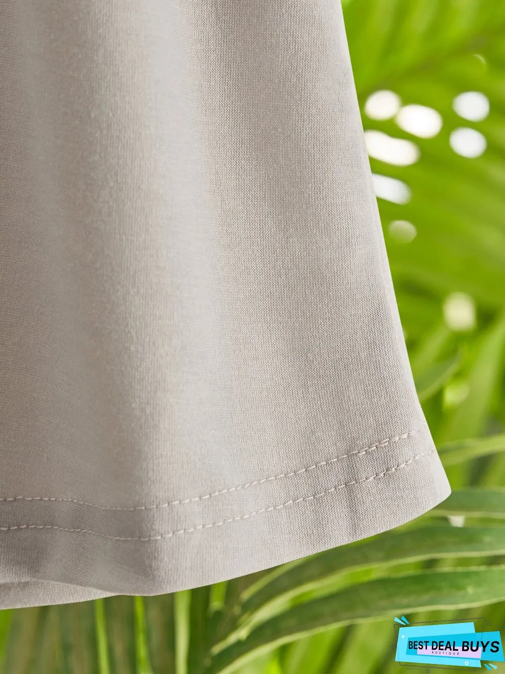 Gray Shawl Collar Cotton-Blend Long Sleeve Top
